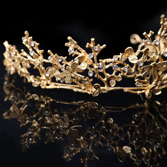 Goud Dragonfly Woodland Gatherer Kroon Belleza