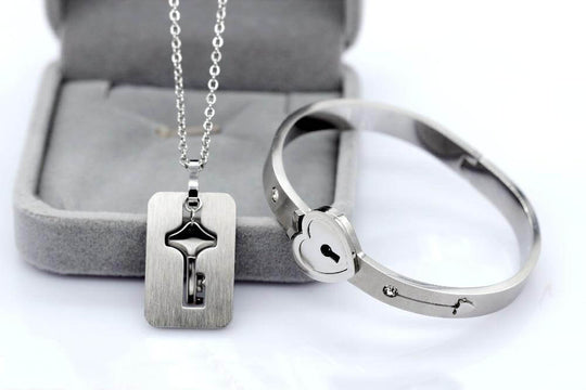 "JE BENT DE SLEUTEL NAAR MIJN HART" Armband + Ketting Set Belleza
