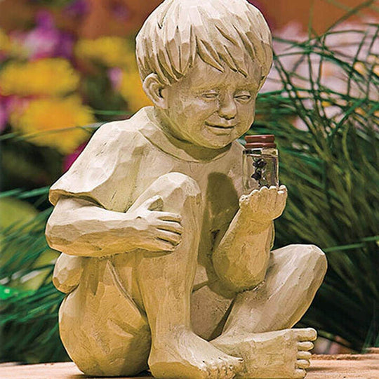 Kinderen met Zonnevlammetjes Tuinbeelden Belleza