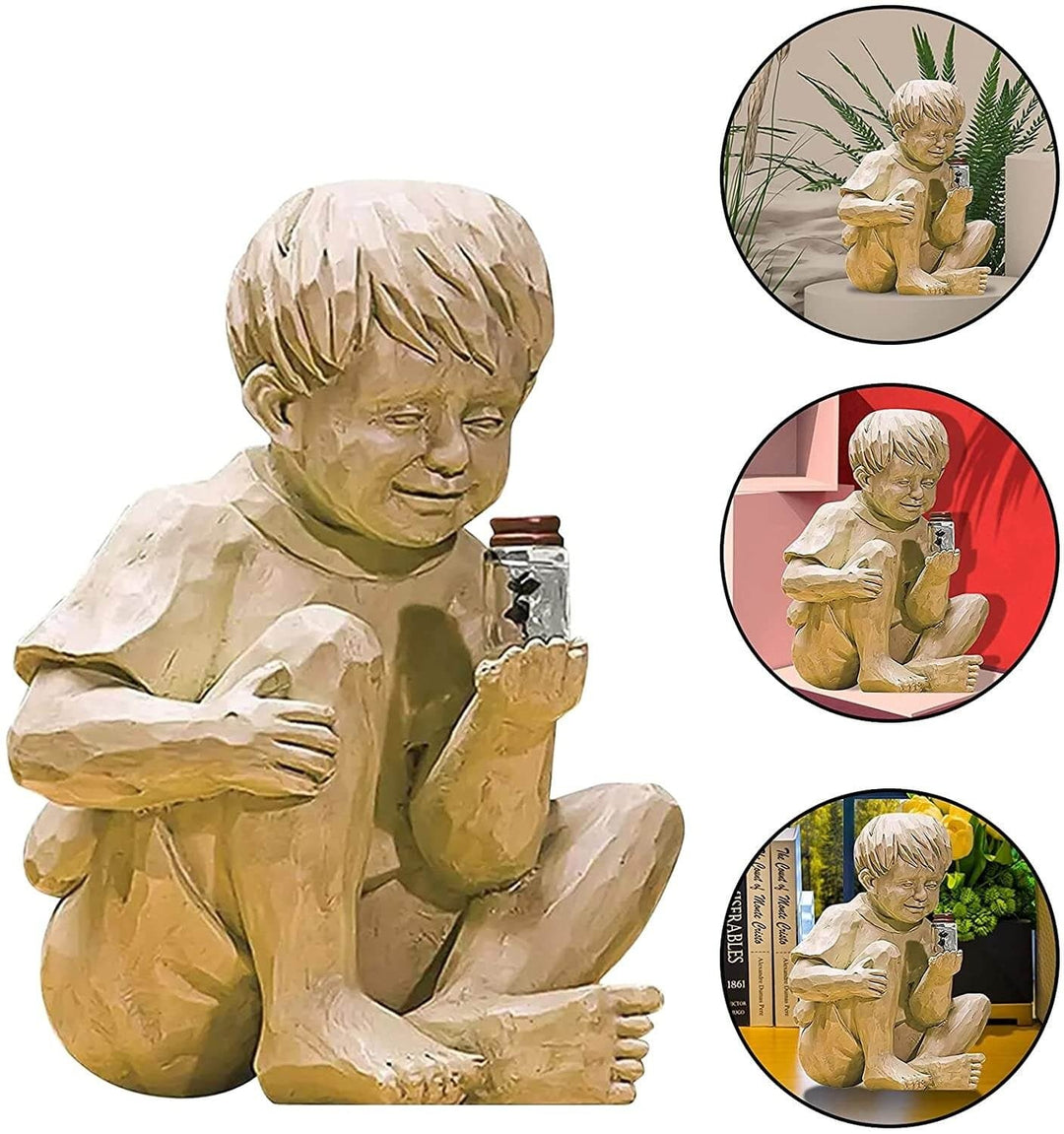 Kinderen met Zonnevlammetjes Tuinbeelden Belleza