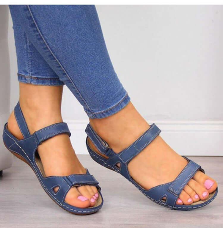 Platte Toe Velcro Casual Sandalen Belleza