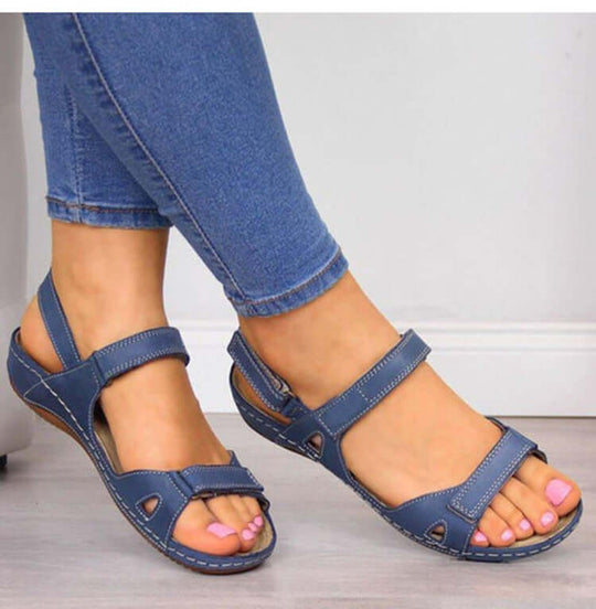 Platte Toe Velcro Casual Sandalen Belleza