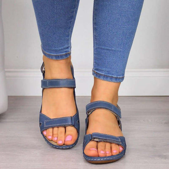 Platte Toe Velcro Casual Sandalen Belleza