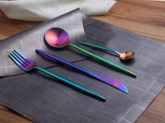 Regenboog Bestek Set (4 Stuks) Belleza