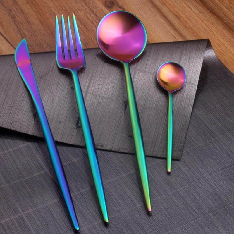 Regenboog Bestek Set (4 Stuks) Belleza