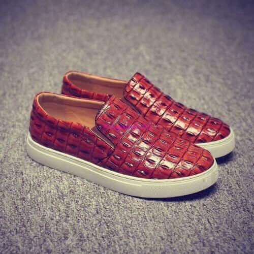 Leren Crocodile Loafers Belleza