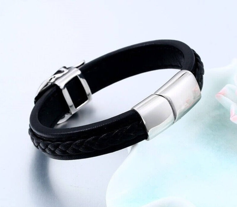 Stalen Punk Schedel Leren Armband Belleza