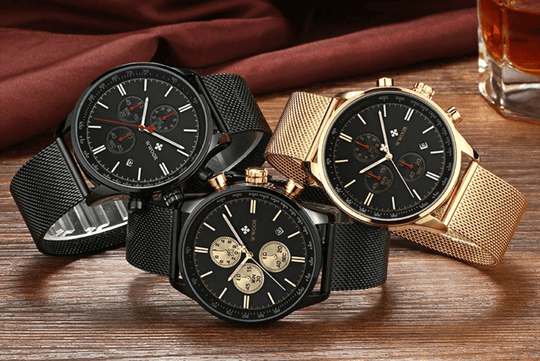 Ultra-dun Chronograaf Polshorloge Belleza