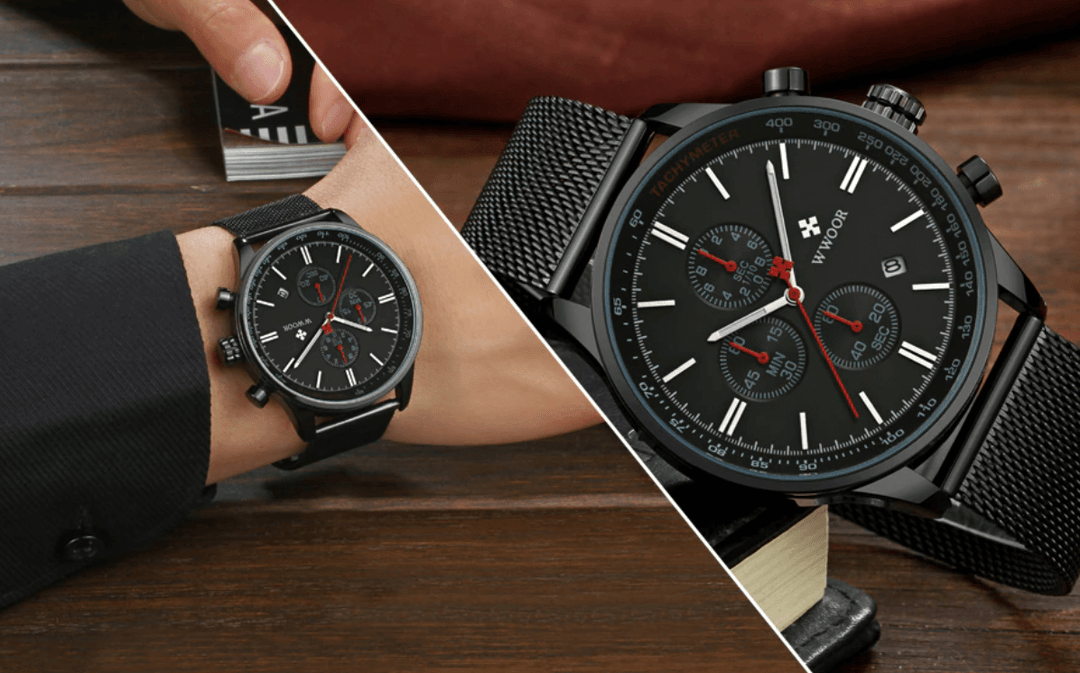 Ultra-dun Chronograaf Polshorloge Belleza