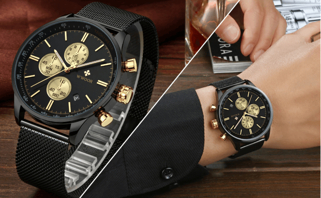 Ultra-dun Chronograaf Polshorloge Belleza