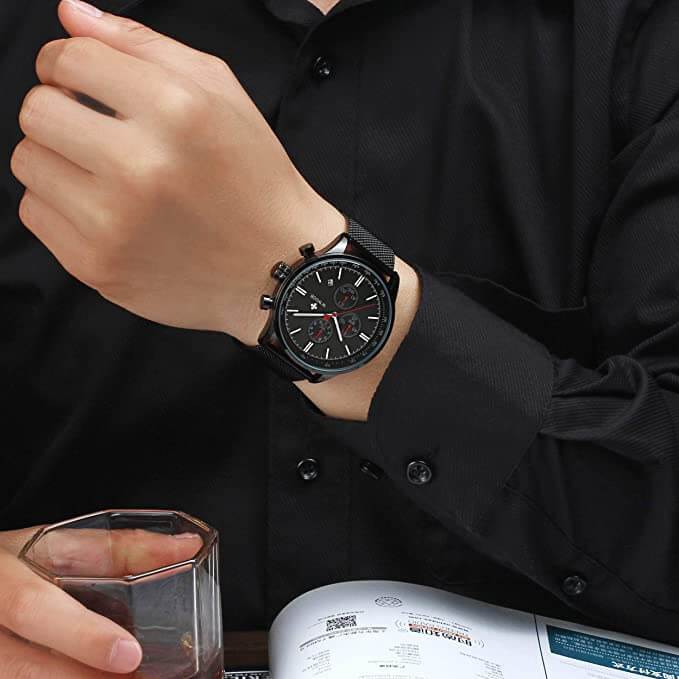 Ultra-dun Chronograaf Polshorloge Belleza