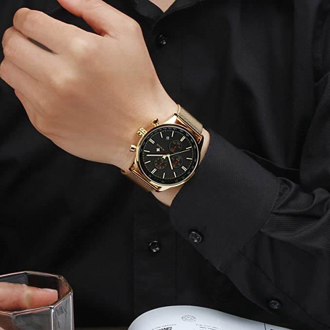 Ultra-dun Chronograaf Polshorloge Belleza
